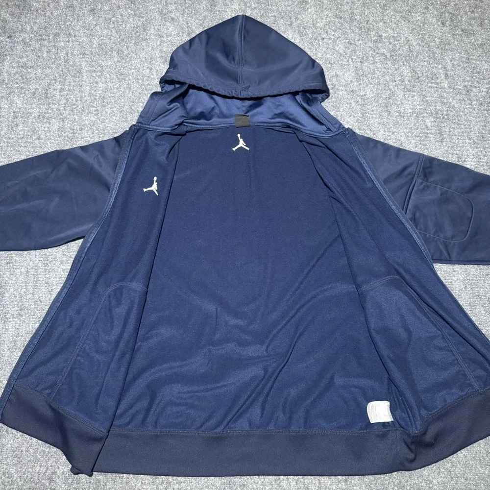 Jordan Jumpman Full Zip Hoodie Track Jacket Men XL Navy w/ White Accents Logo